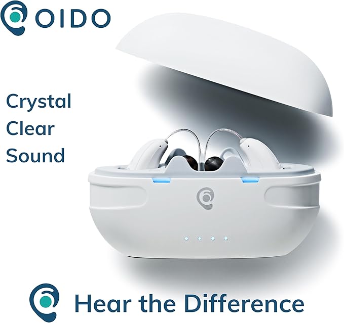 OIDO HearOne OTC Hearing Aids | Easy for Seniors | Behind The Ear Design | Comfortable, Stylish and Customizable