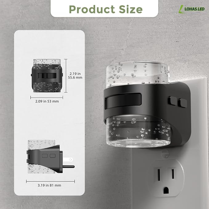 L LOHAS LED Motion Sensor Night Light,5CCT Night Lights Plug into Wall | 2 Pack Color Temperature Change Night-Light,Acrylic Bubble Dimmable Nightlight with Dusk to Dawn Sensor for Bathroom Hallway