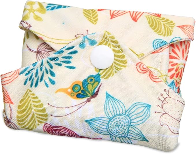 Teamoy Reusable Menstrual Pads, Cloth Sanitary Pad, Panty Liners, Jungle | Washable, Super-Absorbent, Soft and Comfortable, 10 Pcs Pad with 1 Wet Bag, 3pcs×7.9"+4pcs×10"+3pcs×11.6"