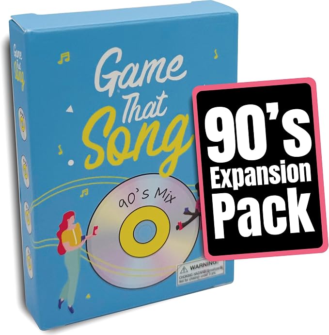 Game That Song 90's Mix Expansion - 50 New Cards - Music Card Game for Family, Adults, and Teens. Hilarious, Addictive, and Competitive Fun for Game Nights!