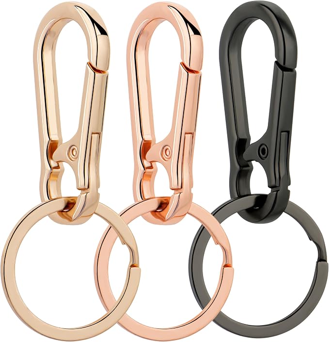 Wikavanli Metal Keychains Keyring Key Chain Ring Clip Holder Organizer for Home Car Keys Key Finder Women Men