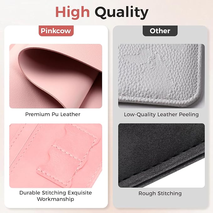 Passport Holder Travel Women Men, Passport Wallet with Airtag Slot, Pink | RFID Blocking PU Leather Passport Holder Cover Case with Card Holder, Pen Slot