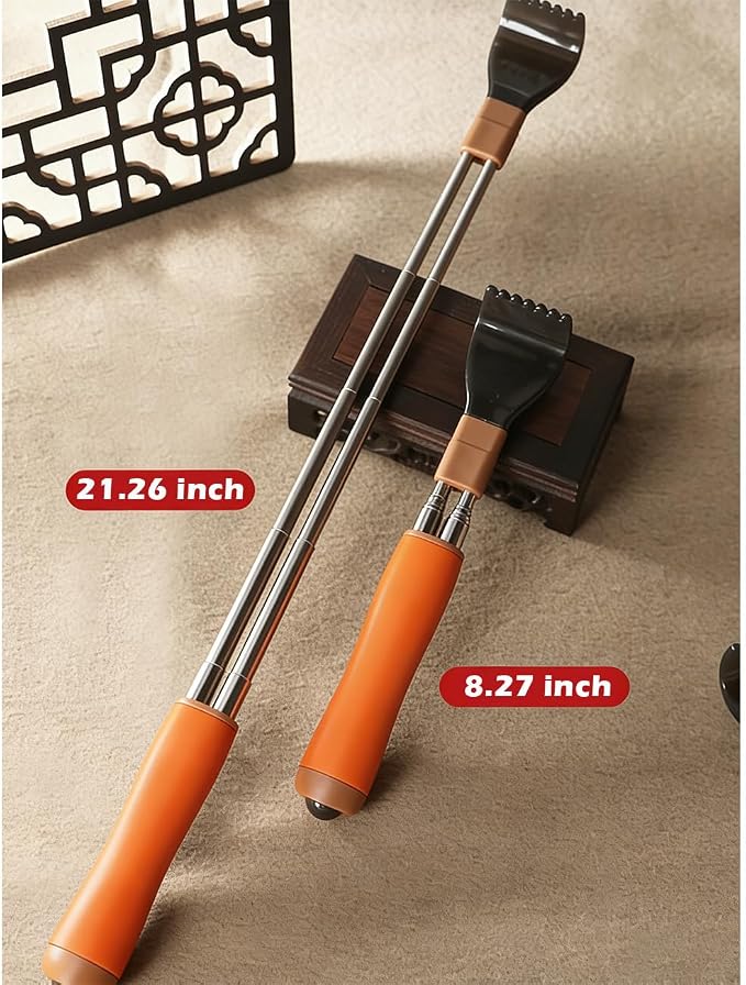 Back Scratcher for Adults 21.26 inch | Back Itch Relieve | Extendable Scratcher for Men Women Portable and Lightweight Orange