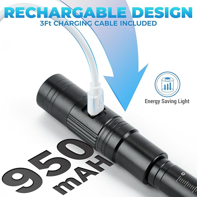 Rechargeable Magnetic Pickup Tool, Telescoping Magnetic Flashlights with Extendable Magnet Stick, Christmas Stocking Stuffers for Men Adults, Cool Gadgets Gifts for Him, Men, Dad, Husband, Boyfriend