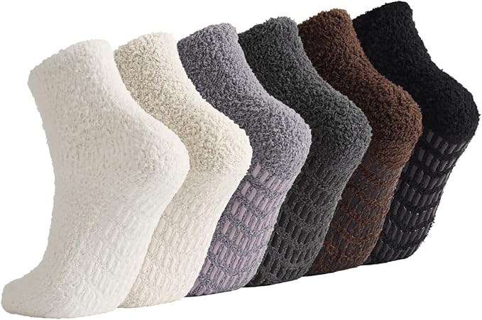 Breslatte Non Slip Hospital Socks with Grips for Women Grip Slipper Socks for Women Gifts