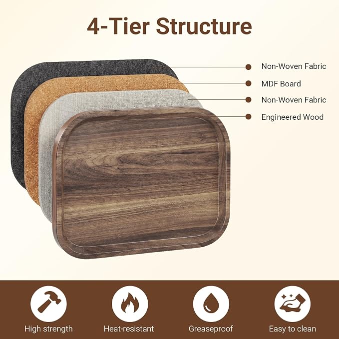 Adjustable Height TV Tray Table for Snack, Eating, Dinner or Laptop, 360°Rolling C Shaped End Table for Couch, Sofa, Chair, Bed, Perfect for Small Places, Livingroom, Bedroom