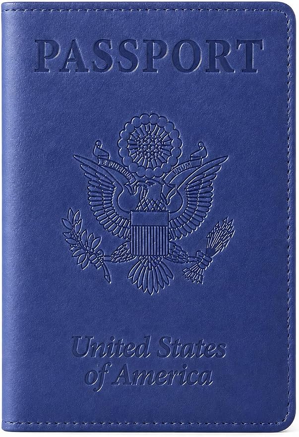 Ciana Passport Holder for Travel, RFID Passport Wallet, Leather Passport Cover & Card Holder for Men & Women, Slim Travel Wallet, Passport Case (Purple)