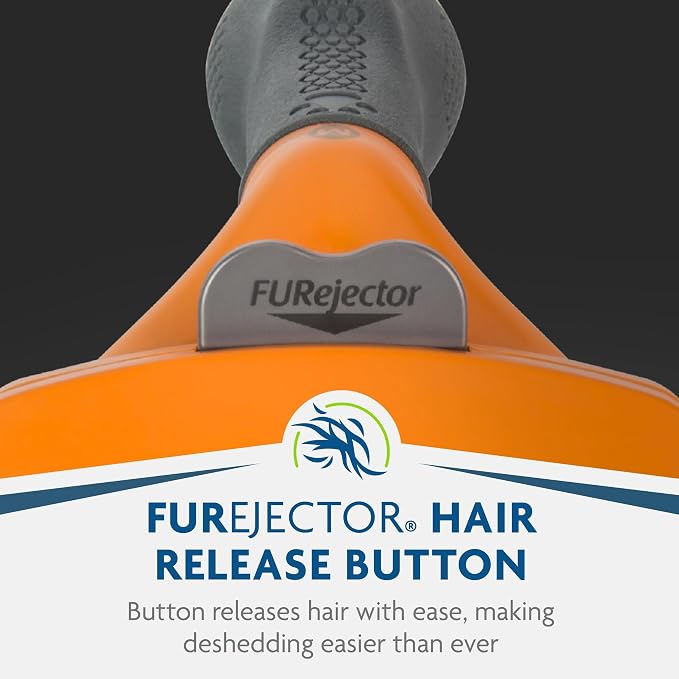 FURminator® Medium Dog Undercoat deShedding Tool, Long Hair, Reduces Loose Hair From Shedding