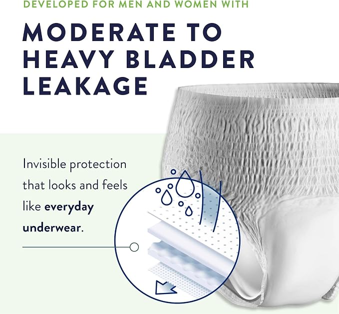 Prevail Daily Unisex Underwear Maximum Incontinence, Large, 16 ct | Absorbent Underwear,Unisex,Pull On with Tear Away Seams