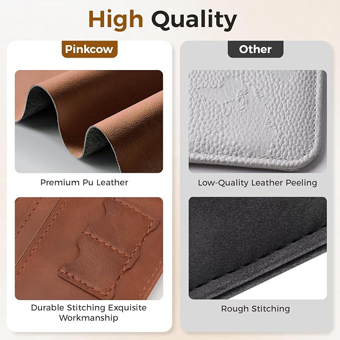 Passport Holder Travel Women Men, Passport Wallet with Airtag Slot, Brown | RFID Blocking PU Leather Passport Holder Cover Case with Card Holder, Pen Slot
