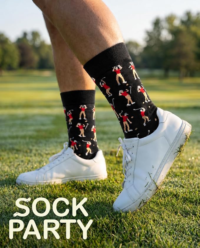 Funny Golf Socks For Men, Hilarious Golf Gift For Men, One Size 8-13