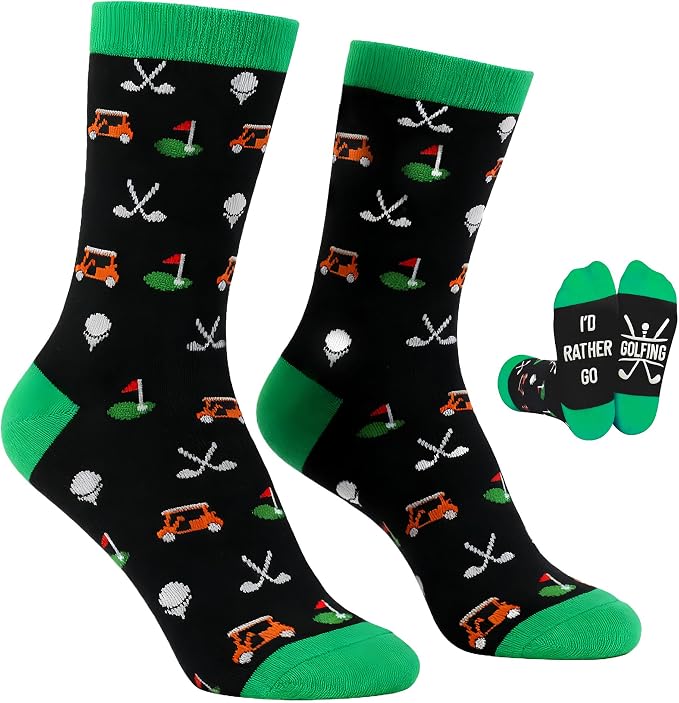 Golf Socks Funny Golf Gifts for Men Women, Christmas Gifts Stocking Stuffers for Adults Teen Boys Golfer Accessories