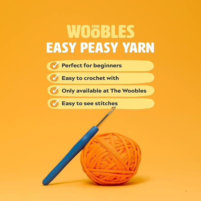 The Woobles Amigurumi Crochet Kit for Beginners (Bjørn the Narwhal) | As seen on Shark Tank, Kit includes: Easy Peasy Yarn, pre-started piece, hook, safety eyes, stuffing, video tutorials