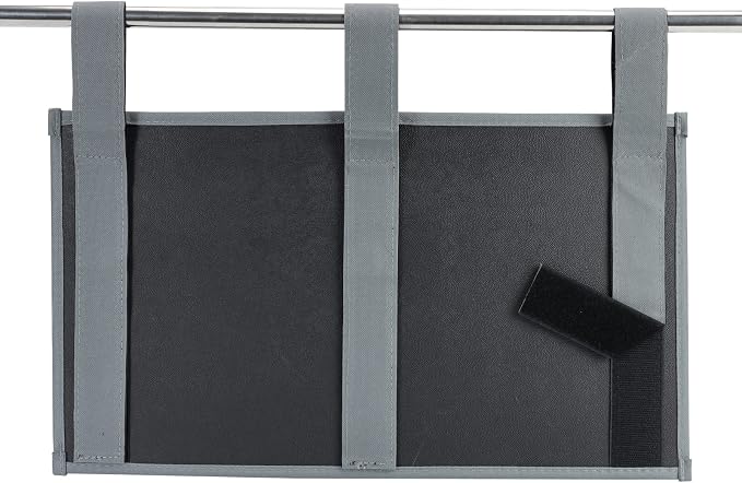 Zafit Hanging Bedside Caddy, Bedside Storage Organizer for Magazine, Phone, Remote control (5 Pockets-Grey)