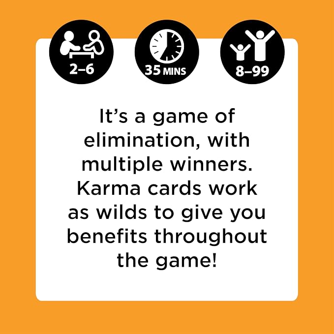 KARMA Playing Card Games for Kids, Family Games Night, Travel Game | Award Winning, Family Game Night, Travel Games, Playing Cards, Screen-Free, Holiday Game
