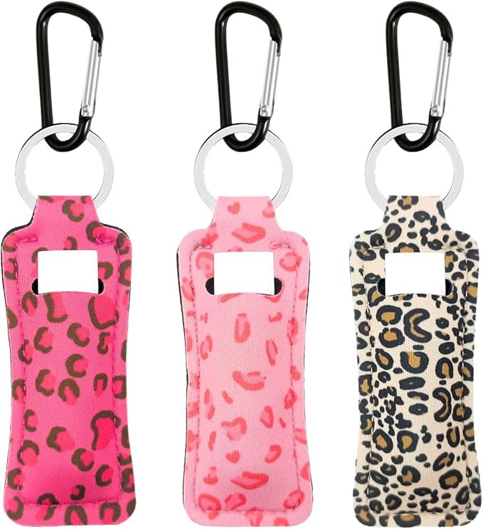Chapstick Holder Key Chain Lipstick Holder Lip Balm Holder Keychain | Stocking Stuffers Gift, Compatible with Chapstick, Lip Balm and Lipstick, Bag Charm Accessories, Gifts for Women Friend