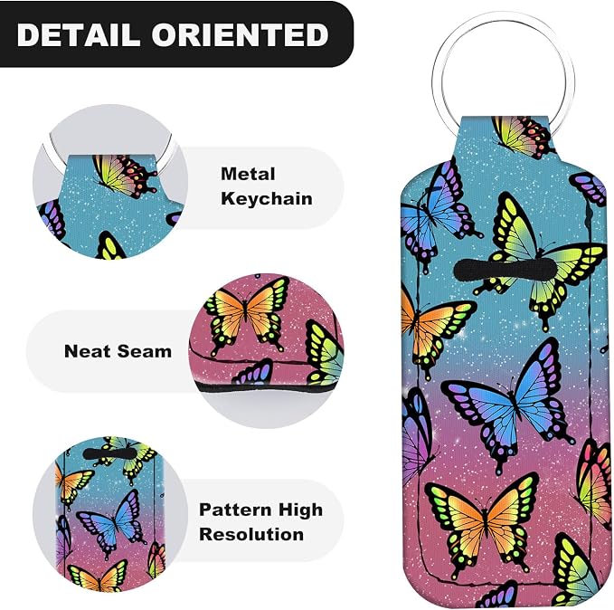 Chapstick Holder Keychain Lip Balm Holder with Clip