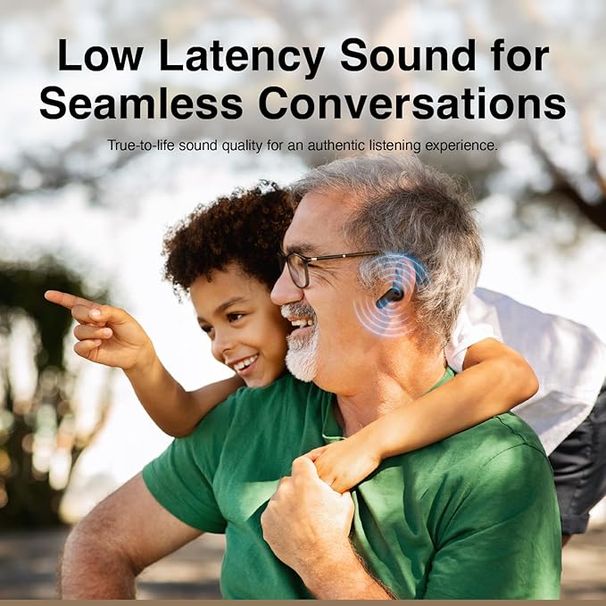 Otoadd F1-S OTC Hearing Aids for Seniors, Rechargeable Battery, Bluetooth App Control & AI Noise Reduction, Invisible Design, Includes 3 Cleaning Brushes