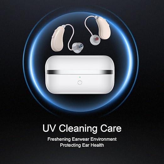 OTC Hearing Aids for Seniors & Adults, Bluetooth Rechargeable RIC Hearing Aids with Ai Noise Reduction, App Control, Mini Invisible Design, Feedback Control, Clear Voice & Music Streaming