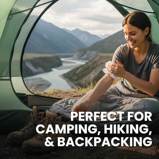 Super Fresh Shower Wipes Large Sandalwood Body Wipes for No Rinse Bathing Personal Hygiene Gym Travel or Camping Enriched with Aloe and Vitamin E 20 Individually Wrapped Disposable Sheets