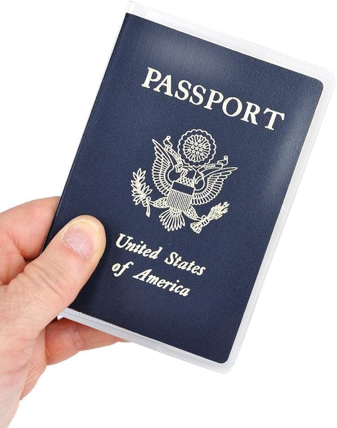 Passport Covers Protector Case for Travel, Clear, 5 Pack | Plastic Vinyl, Passport Holder for Travel Men Wowen