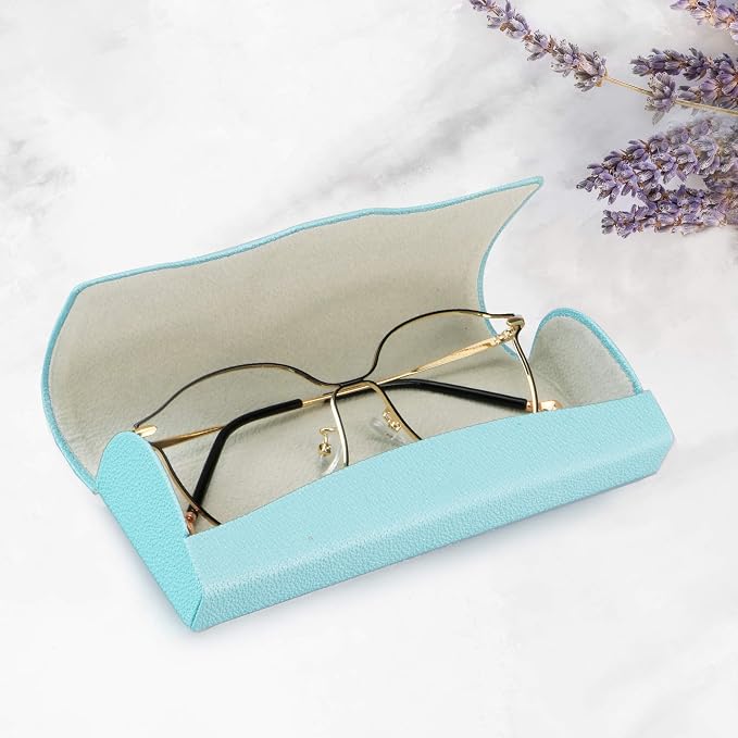 LifeArt Eyeglass Case Hard Shell, Portable Sunglass Case, Fashionable PU Leather Eyeglass Case, Lightweight