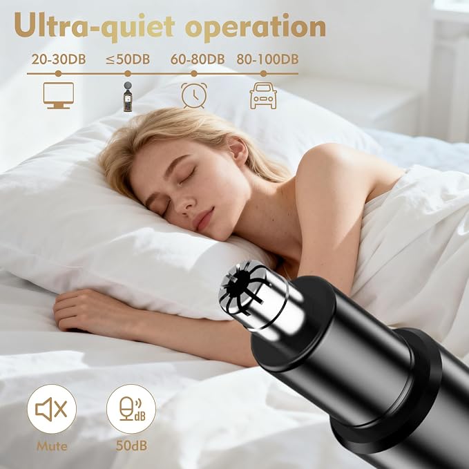 IWR Nose Hair Trimmer, Rechargeable Nose Hair Trimmer for Men Women with Cleaning Brush, Easy to Clean, Multifunctional Nose and Ear Hair Trimmer Improved Stainless Steel Replaceable Blade(Black)