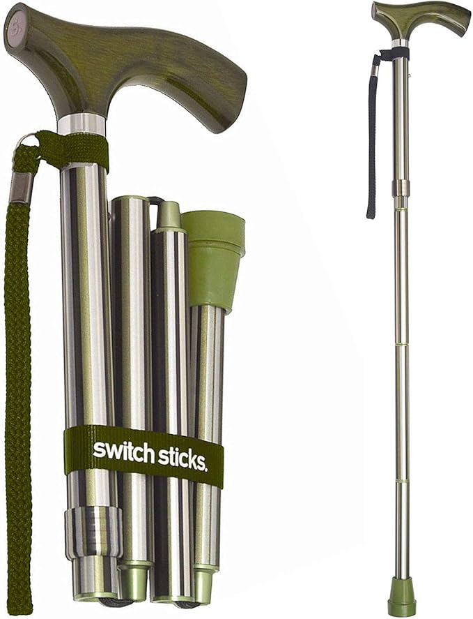 Switch Sticks Walking Cane for Men or Women, Foldable and Adjustable from 32-37 Inches, FSA and HSA Eligible