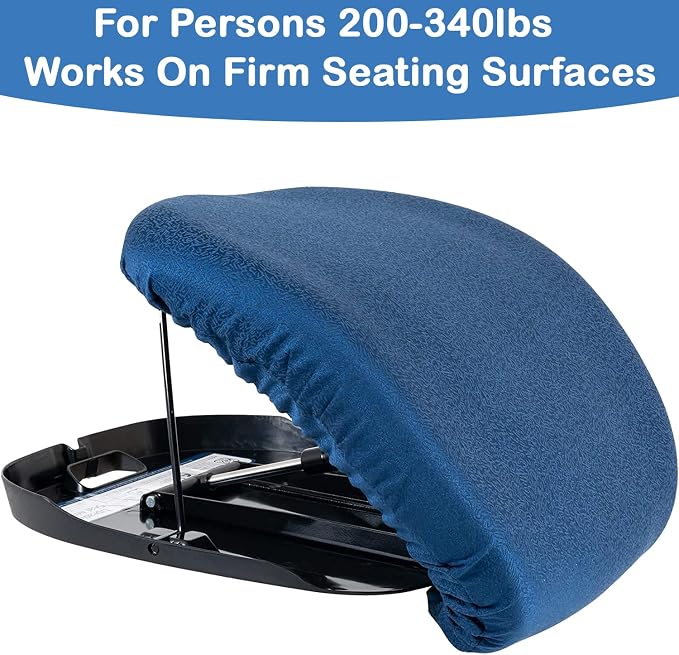 Carex Upeasy Seat Assist Plus - Portable Self-Powered Lifting Seat Cushion for Chairs, 70% Weight Support up to 340 lbs. - Lift Assist for Seniors and Mobility Support