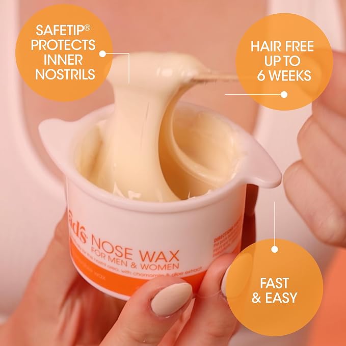 Nad's Nose Wax Kit for Men & Women - Waxing Kit for Quick & Easy Nose Hair Removal,(Pack of 3)