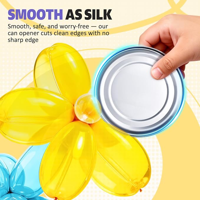 Electric Can Opener, One-Touch Automatic Can Opener Easy Side Cut All Can Sizes with Smooth Edge, Handsfree Battery Operated Kitchen Gadget Safe for Seniors & Arthritis