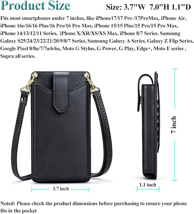Peacocktion Small Crossbody Cell Phone Purse for Women, Lightweight Mini Small Crossbody Bags for Women with Card Slots