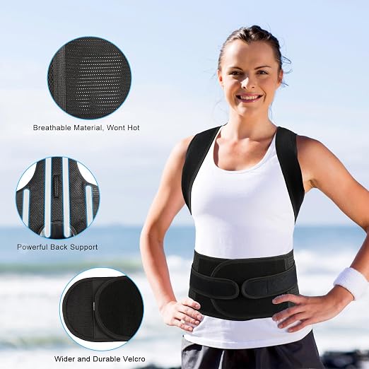 Posture Corrector for Men and Women - Back Brace Full Back Support Straightener for Hunchback - Upper and Lower Lumbar to Relieve,X-Large(37-42 Inches)