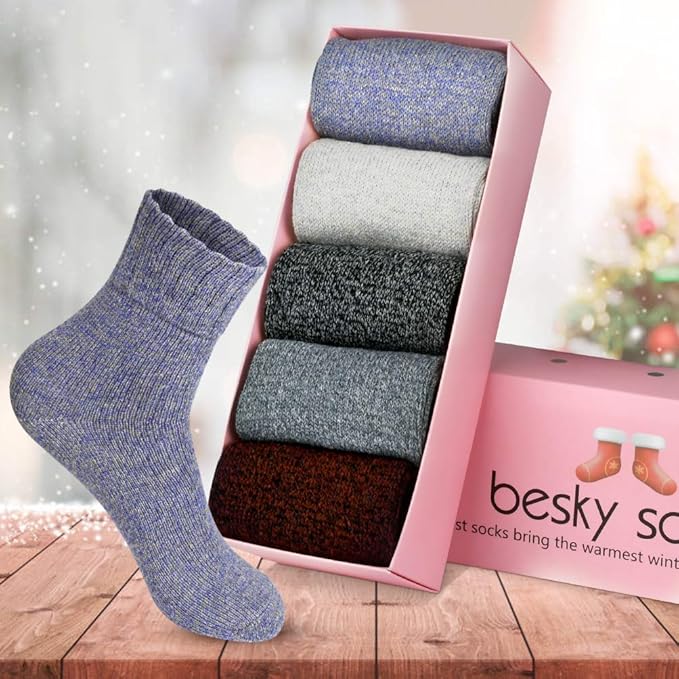 besky Warm Socks for Women Cozy Fuzzy Winter Socks