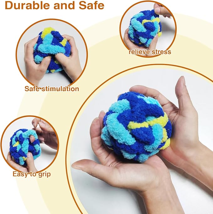 Fidget Ball for Alzheimer Dementia Patients Therapy and Anxiety Relief Sensory Tool for Squeezeable Fidget Ball for Alzheimer's Dementia Autism ADHD Bouncy Ball for Skin Pickers and Special Needs