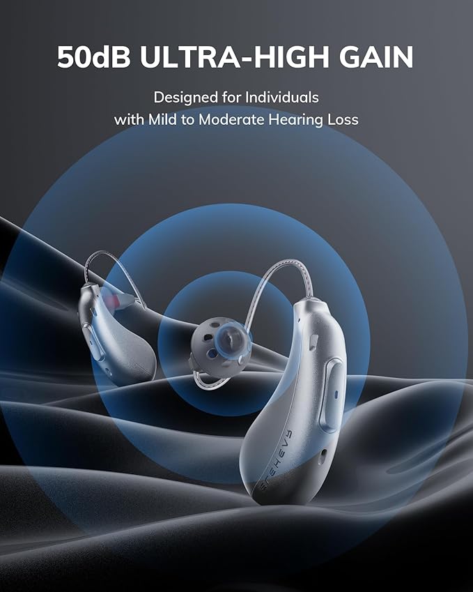 ELEHEAR-Beyond Hearing Aids, OTC Hearing Aids for Seniors and Adults with AI Powered Speech Enhancement and Tinnitus Masking, Superior Sound Quality, Bluetooth Enabled & App Control, Upgraded Receiver