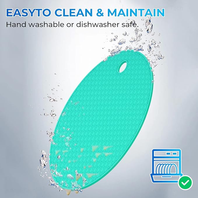 NiHome Rubber Jar Opener Gripper Honeycomb Pads Large 5.7" Jar Opener for Weak Arthritic Hands Seniors Multi-Purpose Can Bottle Opener Heat Resistant Trivet Mat