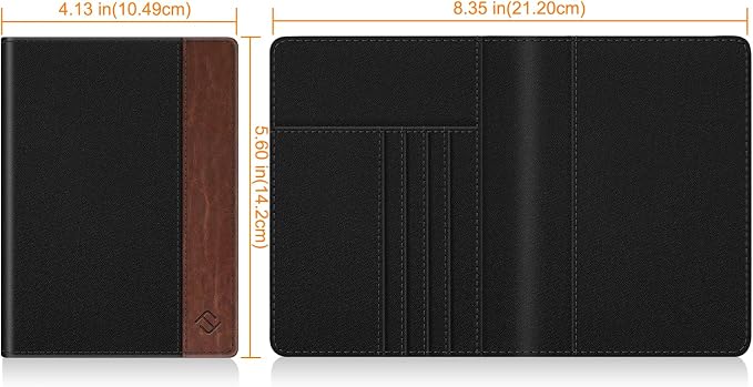 FINTIE Passport Holder, Slim Travel Wallet RFID Blocking Card Case Cover | Passport Cover Protector Essentials with Credit Card Slots, For Women/Men