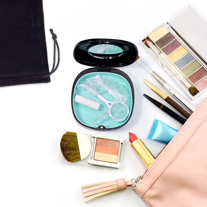 Doboli 2 Pack Retainer Case with Vent Holes, stocking stuffers for gift women men,Compatible with Invisalign,Night Guards,and Mouth Guards Case - Includes Storage Bag,Slim Aligner Remover Tool