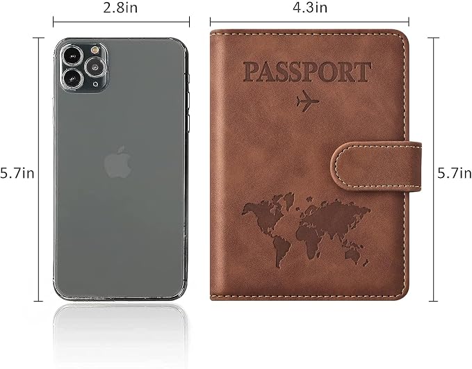 Passport Holder for Travel Women and Men RFID Passport Holder with Card Slots Holder Passport Case Passport cover Passport Wallet Travel Essentials and Accessories