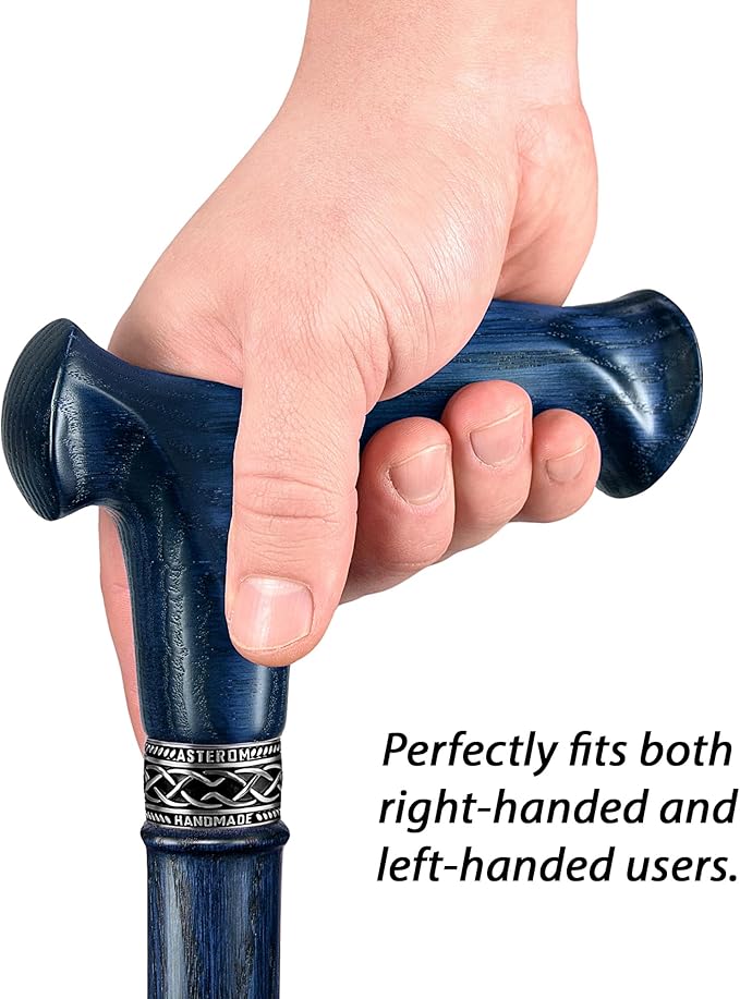 Asterom Walking Cane for Men & Women - Handmade, Ergonomic, Wooden Canes - Cool Walking Sticks for Seniors