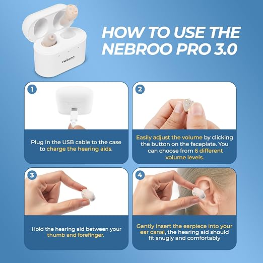 PRO 3.0 Hearing Aids | Comfortable Fit | 19 Hour Battery Life | Hearing Amplifier For Seniors & Adults to Combat Hearing Loss