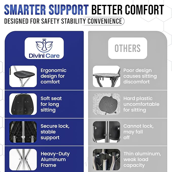 Cane with Seat Folding, Adjustable Walking Cane Chair, Portable Anti-Slip Walking Stick Seat for Seniors, Lightweight Cane Stool for Elderly Men and Women, Folding Cane Supports Up to 396lb