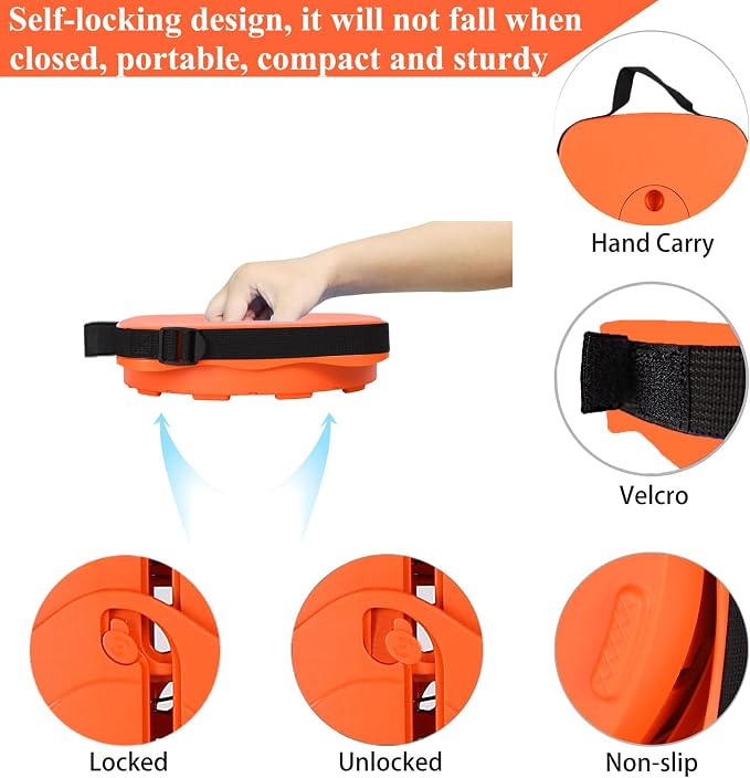 Fishboy Upgraded Collapsible Stool, 400lbs Max Weight, Lightweight But Sturdy, Portable Retractable Folding Telescoping Foldable Camping Stool for Adults Outdoor Fishing Hiking BBQ