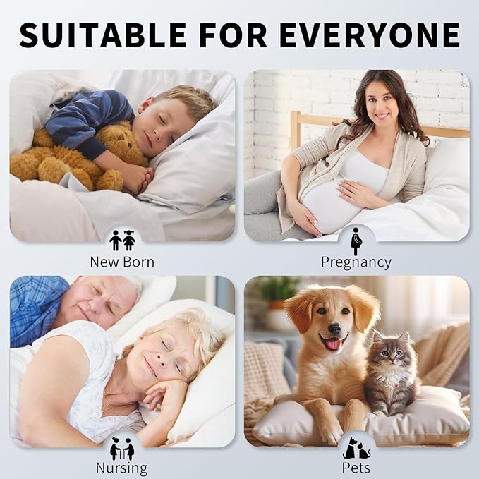 Washable Incontinence Underpads, 2 Pack 24" x 24" Heavy Absorbency Leakproof Bed Pads with Durable Encased Edges, Reusable Pee Pads for Adults, Kids & Dogs