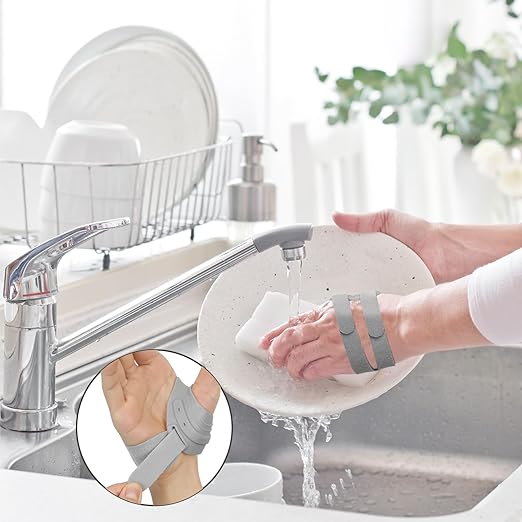 AKSO MEDICOS CMC Thumb Brace Thumb Splint Comfortable - for CMC Joint Pain Relief and Support, Osteoarthritis, Tendonitis, Arthritis, CMC Joint Thumb Arthritis Brace for Women Men(Left Hand, Medium, Grey)