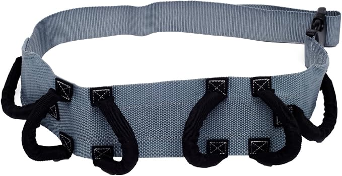 Patient Aid Gait Belt w/Handles, Transfer & Lift Aid for Elderly & Therapy | Padded Handles for Secure Grip | Quick-Release Buckle | Transfer & Lift Assist for Elderly, PT & Rehab | Anti-Slip