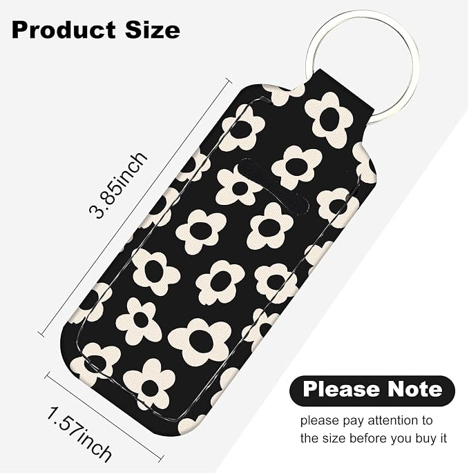 Cute Chapstick Holder Keychain,Lipstick Neoprene Clip-on Lip Balm Holder for Woman