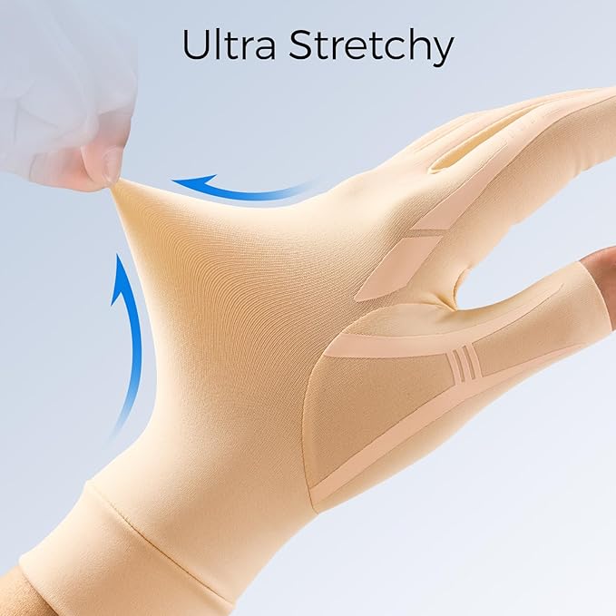 FREETOO Compression Gloves Women Men for Carpal Tunnel, Arthritis Gloves for Women for Pain, Carpal Tunnel Gloves with Grip for Sleeping, Typing, Nerve Pain, Circulation, Fits Palm 7.3‘’-8.3‘’ Skin M