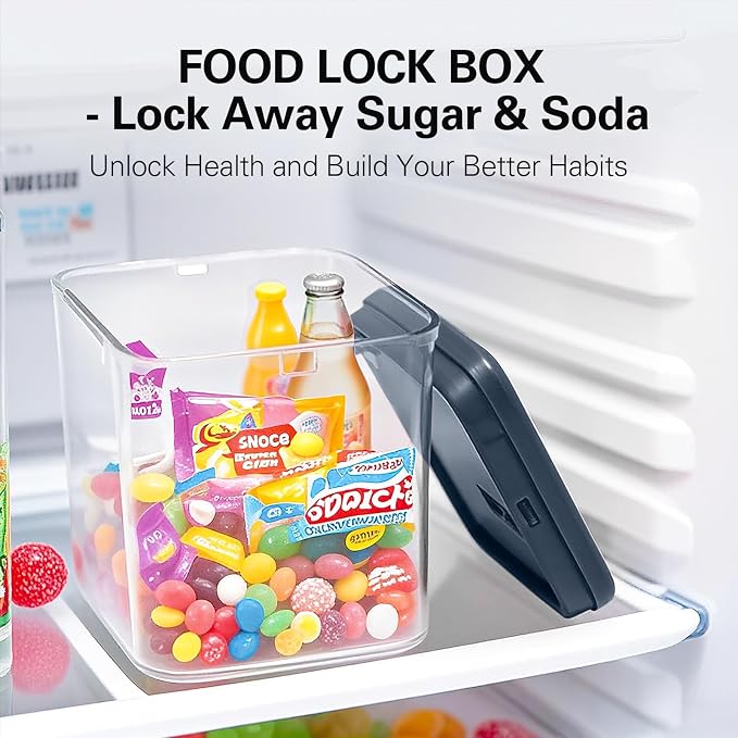 Medication Lock Box, Small Lock Box, Childproof Medicine Lockbox, Lockable Storage Box for Pill Organizer/Medicine Safe/Phone/Refrigerator/Personal Items/Dorm, 5.6’’x 5.6’’x 6.3’’
